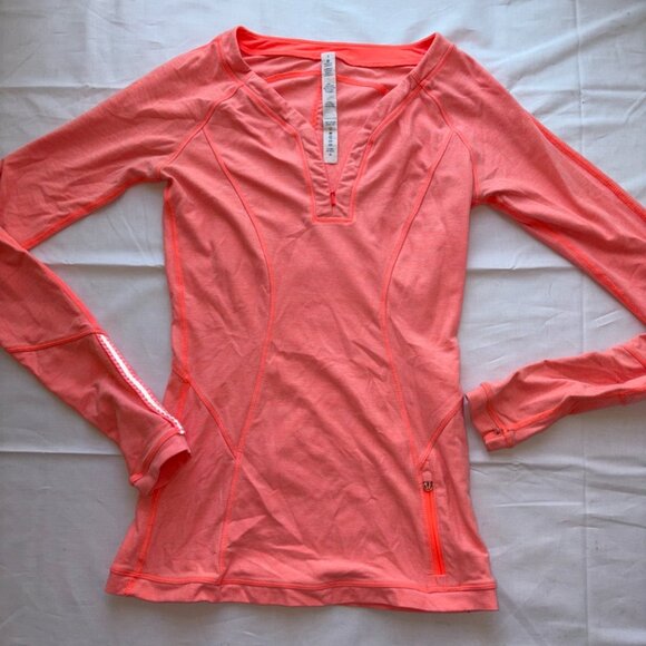 Lululemon Love Some Run Long Sleeve Women's Neon Athletic Reflective Size 2 - Picture 1 of 13
